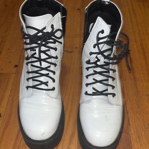 Forever 21 -White combat boots size 10